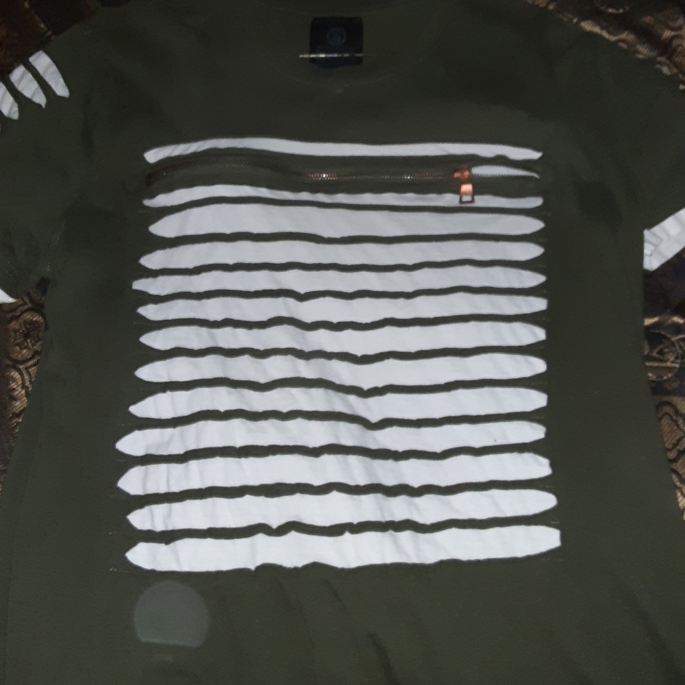 Green zipper shirt